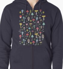 Mushrooms Zipped Hoodie