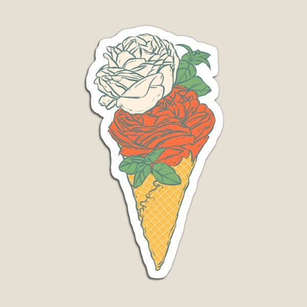 Rose ice cream Magnet