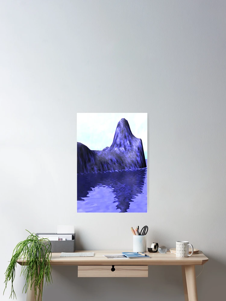 Thumbnail 2 of 3, Poster, CLIFF RIVER SCENE designed and sold by CUTESTUFFnow.