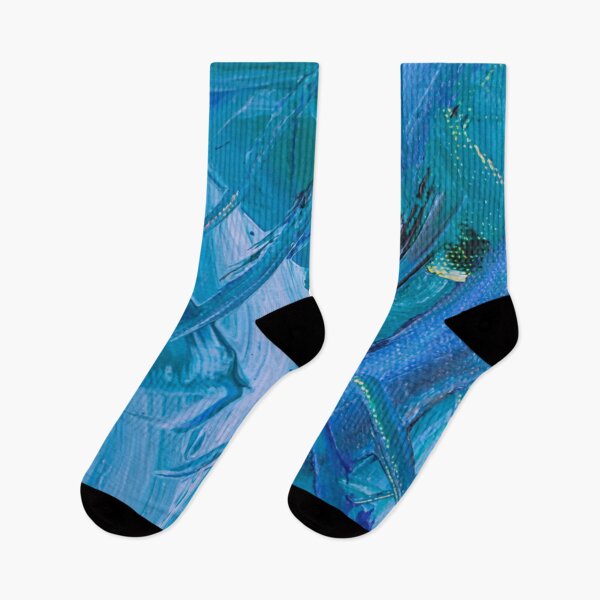Item preview, Abstract Art Blue Brush Painting designed and sold by Walk-It-Off.