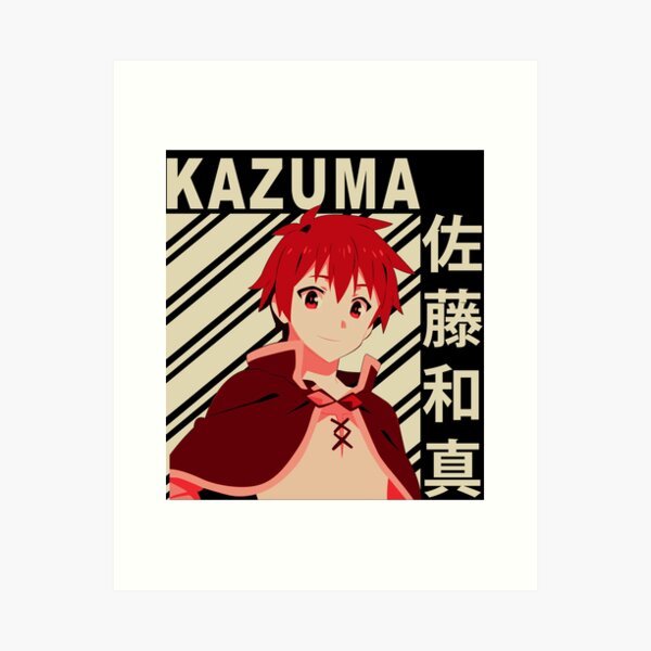 Konosuba - funny Kazuma Satou ! Art Board Print by Anna Blonwell