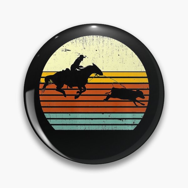 Item preview, Western Cow Horse Calf Roping Retro Sun Style designed and sold by hasagi357.