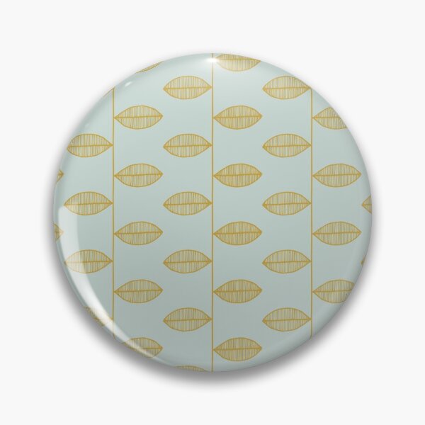 Item preview, Golden Leaf Mint Scandi Pattern designed and sold by HintofNature.