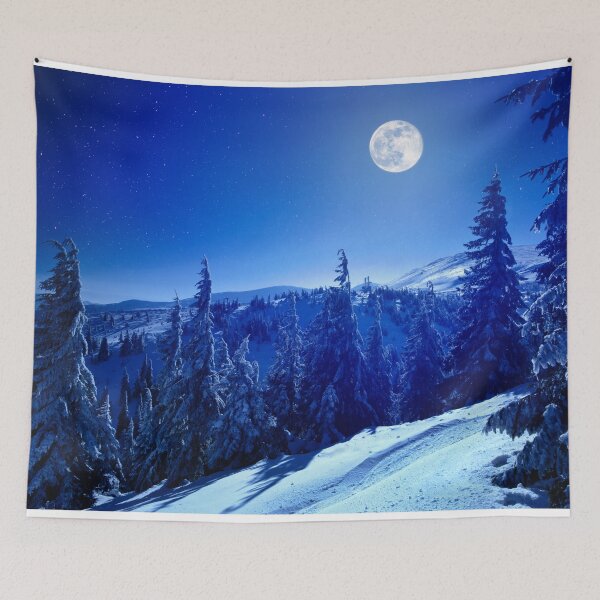 Item preview, Full Moon Winter Deep Forest designed and sold by JTS STORE.