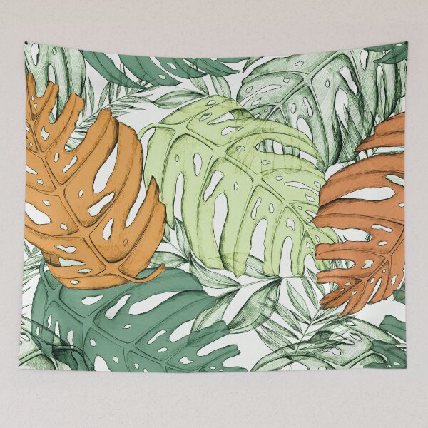 Item preview, Monstera leaves Pattern, Botanical Greenery, leaf designed and sold by patternme.
