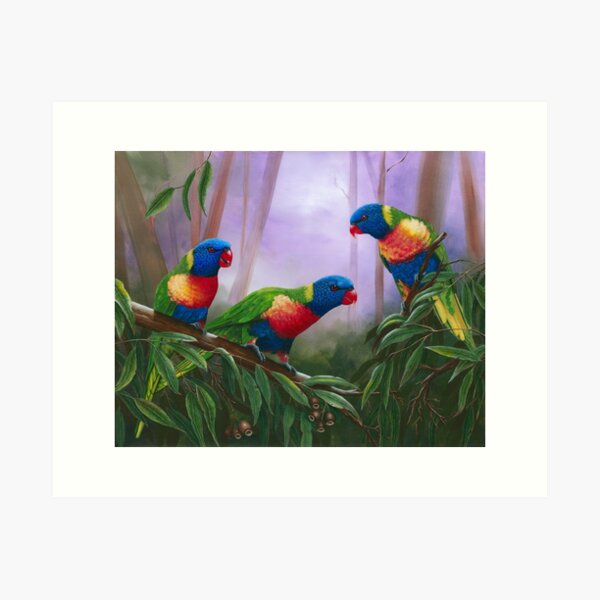 Item preview, Lorikeet Trio designed and sold by Debra Dickson.