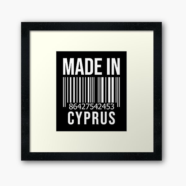 Made in Cyprus Framed Art Print