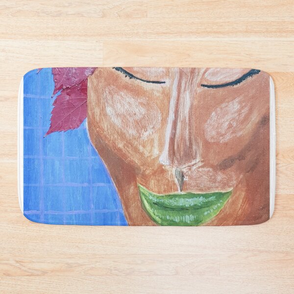 Item preview, Woman with leaves, acrylic painting on wood designed and sold by Joie-et-Poesie.