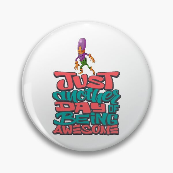 Item preview, Just Another Day Of Being Awesome Purple Eggplant Hero  Foodietoon Veggie Superheroes designed and sold by ProjectX23.