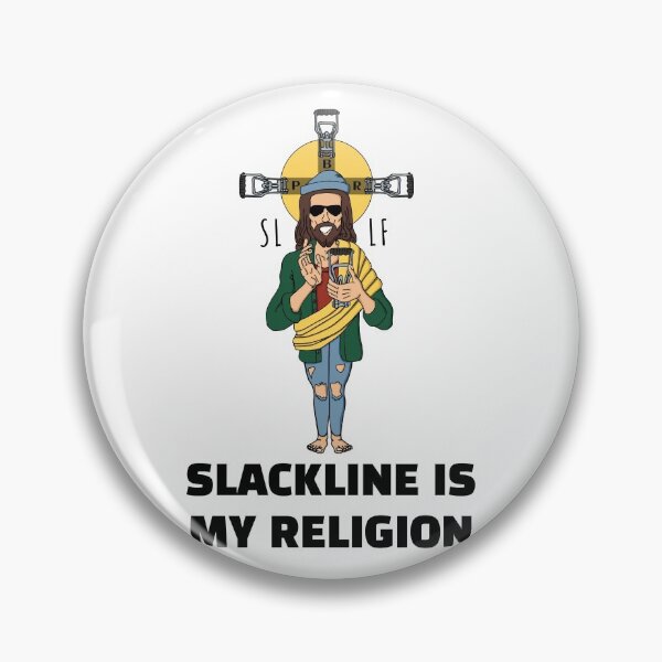 Item preview, Jesus Slackline, black labels designed and sold by Efimova-Ink.