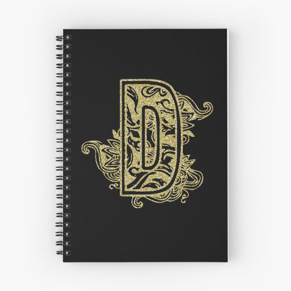 Item preview, Gold floral letter D designed and sold by DarkArtStudio.