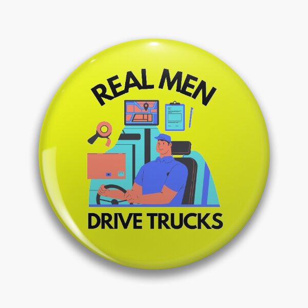 Item preview, Real Men Drive Trucks designed and sold by Mamibo.