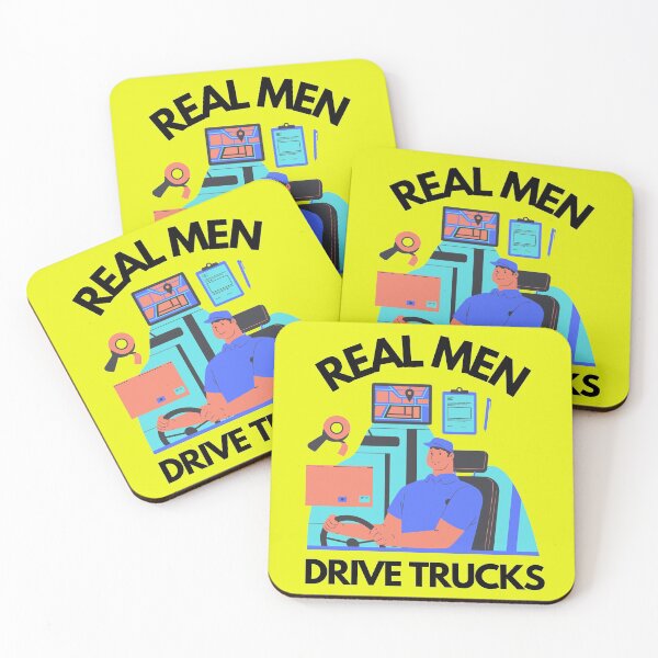 Item preview, Real Men Drive Trucks designed and sold by Mamibo.