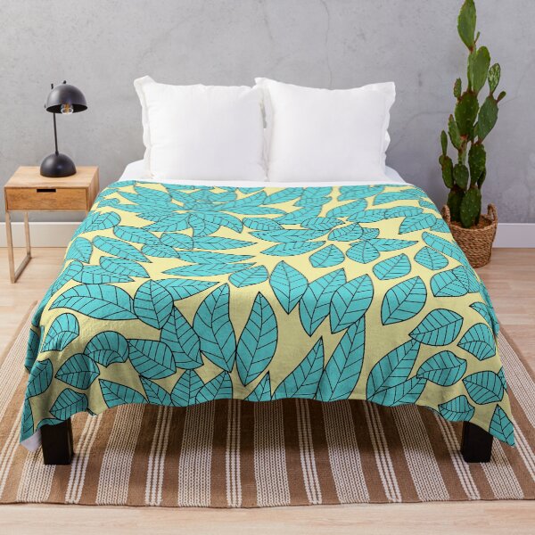 Item preview, Blue and yellow leaves Patterns , Vintage Leaves Patterns, Green Leaves Patterns designed and sold by garniturex.