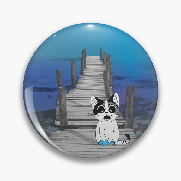 Item preview, Mystical Blue - featuring the two cheeky Cats Tipsy & Tapsy. By Cute Kawaii Art. designed and sold by CuteKawaiiArt.