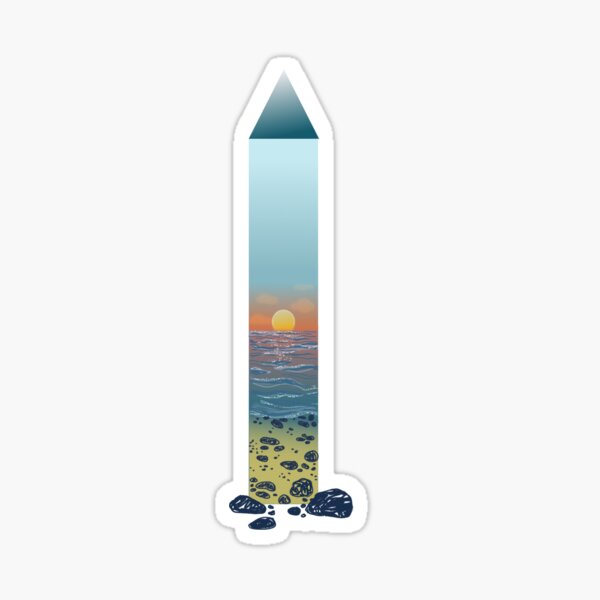 Artikel-Vorschau von Strand Monolith Illustration, designt und verkauft von ec-illustration.