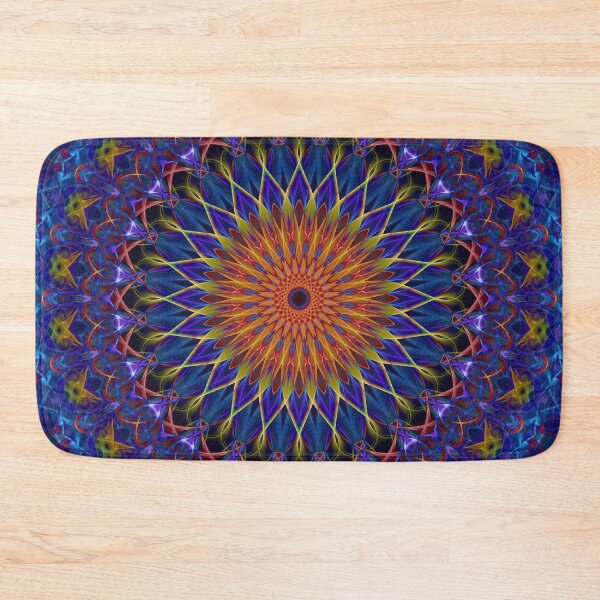 Item preview, Dark blue and orange mandala designed and sold by JBlaminsky.