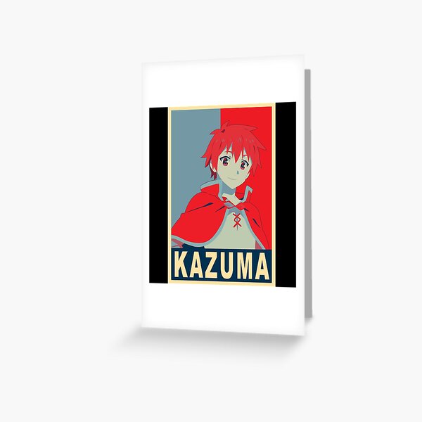 konsouba-Kono Subarashii Sekai ni Shukufuku wo-satou kazuma-sato kazuma  Greeting Card by WELCOMEVERYBODY