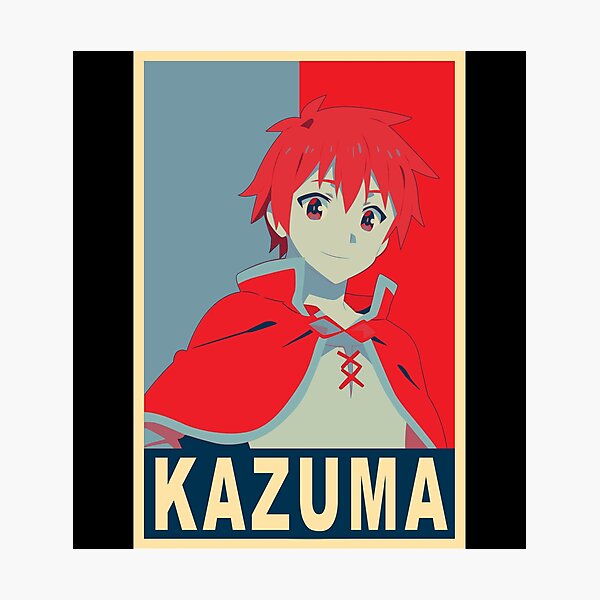 Kazuma Satou KonoSuba Kono Subarashii Vintage Vector Anime Design |  Photographic Print