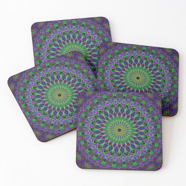 Item preview, Neon green and light violet mandala designed and sold by JBlaminsky.