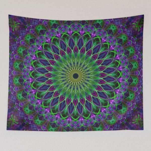 Item preview, Neon green and light violet mandala designed and sold by JBlaminsky.
