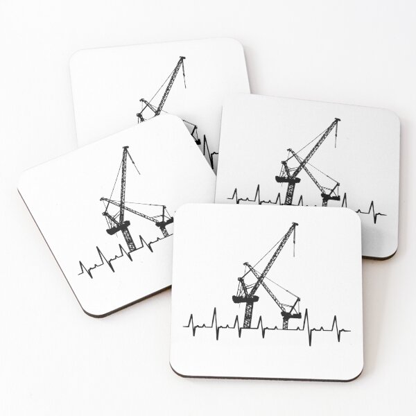 Item preview, Cranes heartbeat crane crane operator construction worker gift designed and sold by leofel.