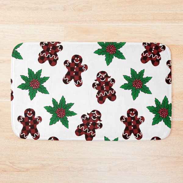 Item preview, Cute Christmas Gingerbread Man Red Checkered Pattern designed and sold by cannevas.