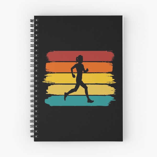 Item preview, Woman Trail Runner - Retro Brushed Stripes designed and sold by HeatherPore.