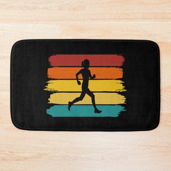 Item preview, Woman Trail Runner - Retro Brushed Stripes designed and sold by HeatherPore.