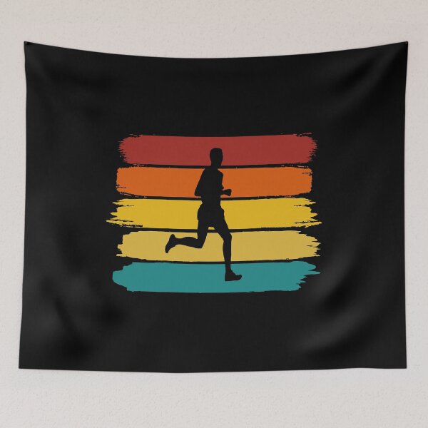 Item preview, Trail Runner - Retro Brushed Stripes designed and sold by HeatherPore.
