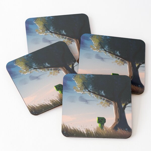 Item preview, Minecraft Creeper Sunset Aesthetic Painting designed and sold by JaypegDesigns.