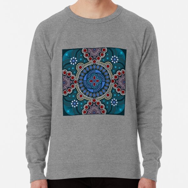 Dot Painting Meets Mandala 2 18 Lightweight Sweatshirt By Dedoma