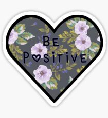 Pegatina Sé positivo Mantra femenino CORAZÓN FLOR