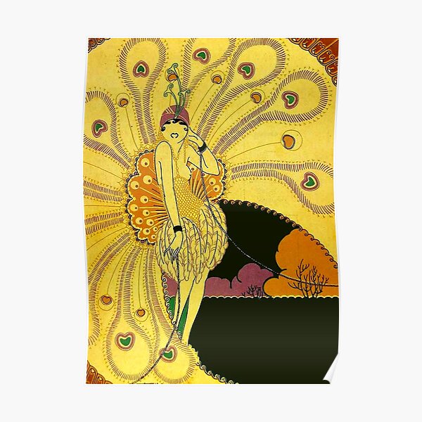 FLAPPER : Vintage 1926 Art Deco Beautiful Print Poster
