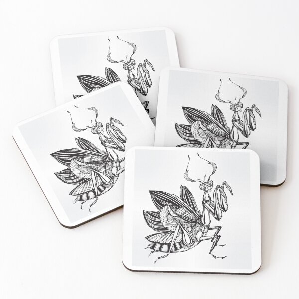 Item preview, Praying Mantis Illustration designed and sold by MisterGooseShop.