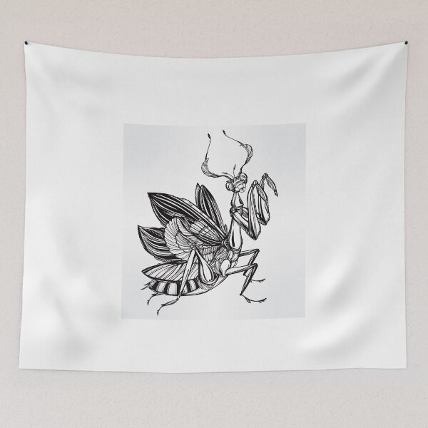 Item preview, Praying Mantis Illustration designed and sold by MisterGooseShop.