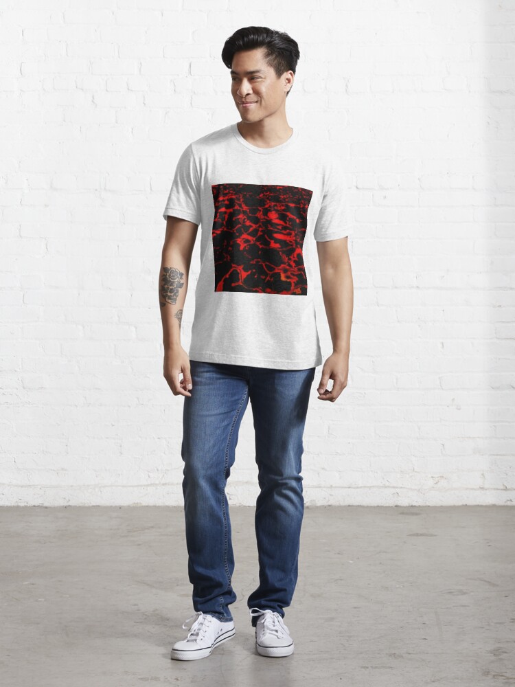 Alternate view of waters glimmer black and red Essential T-Shirt