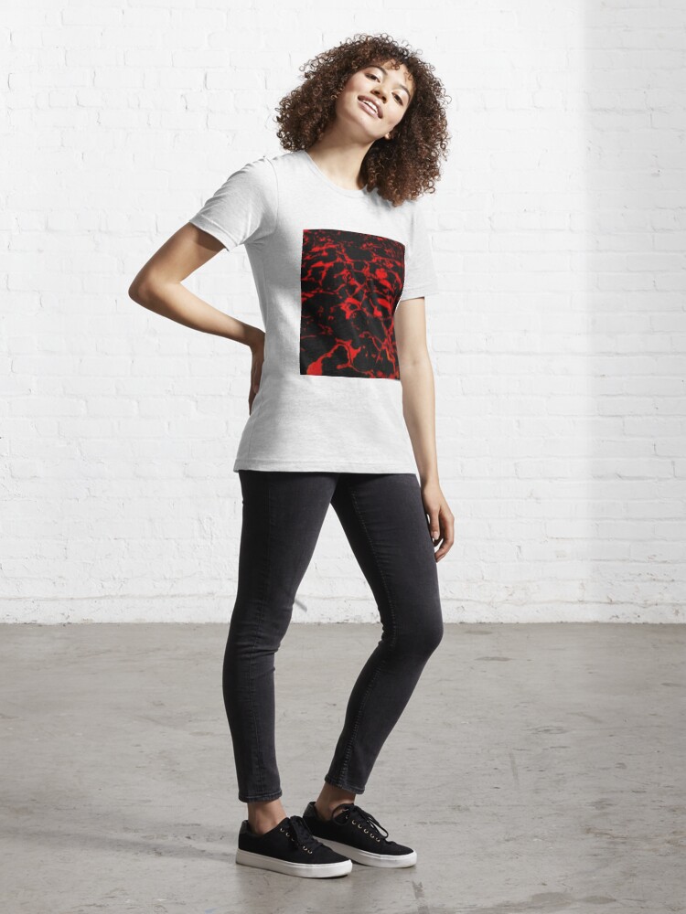 Alternate view of waters glimmer black and red Essential T-Shirt