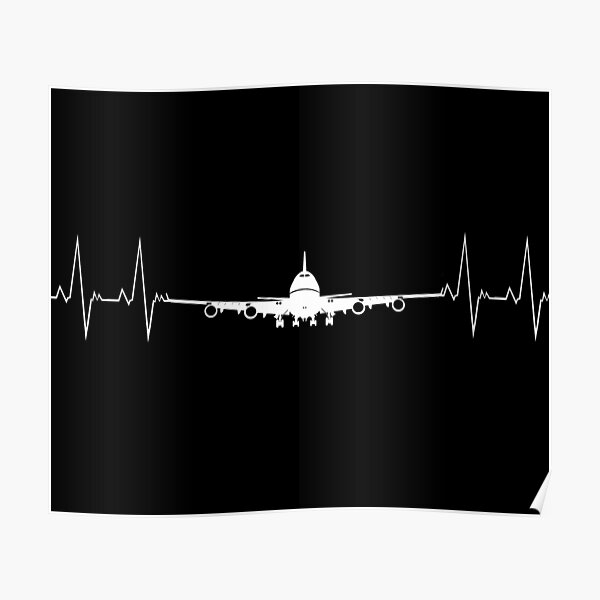747 Heartbeat black edition Poster