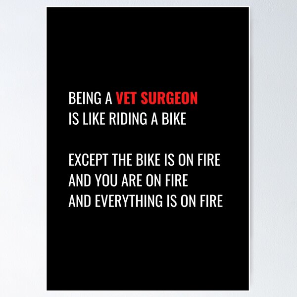 Item preview, Vet Surgeon On Fire designed and sold by Lolas-Creations.