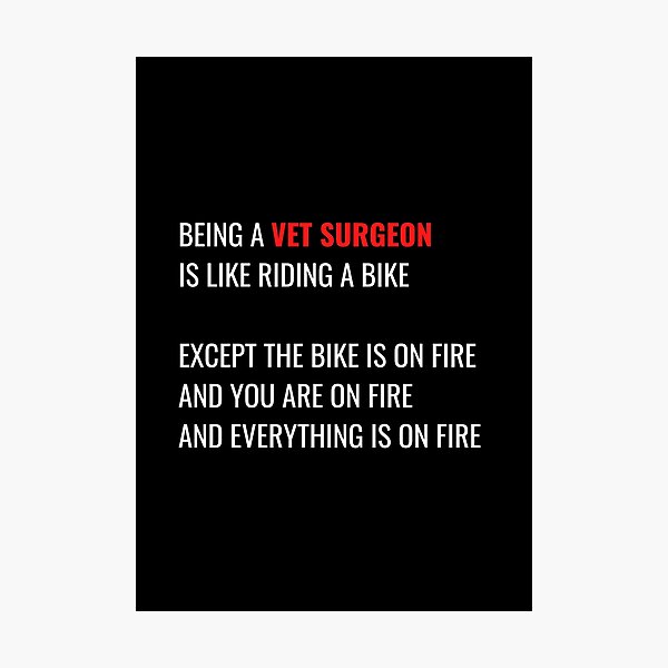 Item preview, Vet Surgeon On Fire designed and sold by Lolas-Creations.