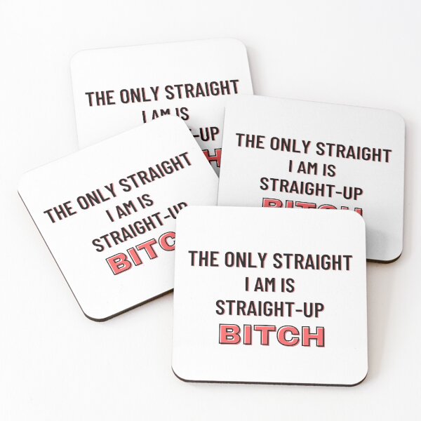 Item preview, Glee Meme Funny Quote | The Only Straight I am is Straight Up Bitch | Santana Lopez Quote | LGBTQ Quote designed and sold by odetospace.