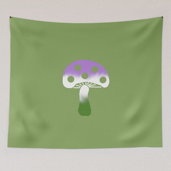 Item preview, Genderqueer Pride Mushroom designed and sold by LochNestFarm.