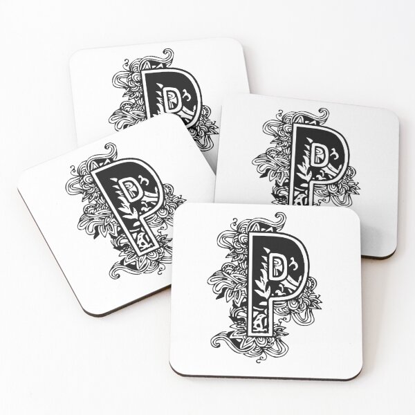 Item preview, Floral letter P designed and sold by DarkArtStudio.