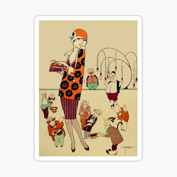 Item preview,  FLAPPER : Vintage 1927 Art Deco Beautiful Print designed and sold by posterbobs.