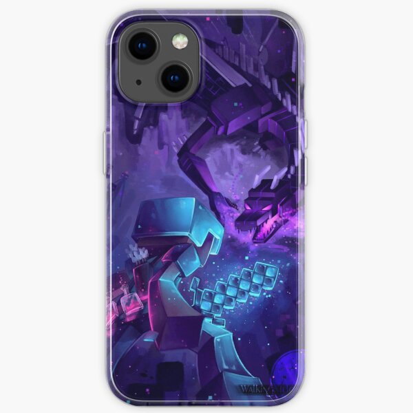 Minecraft Epic Enderdragon Battle Art iPhone Soft Case