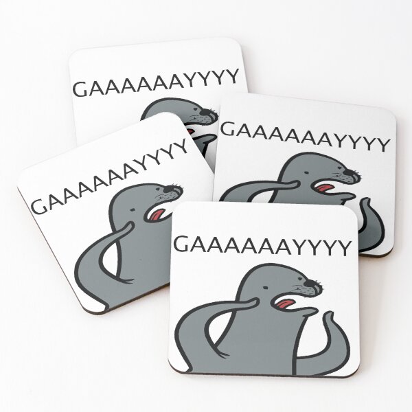 Item preview, GAY SEAL - WITH TEXT designed and sold by SHARMO.