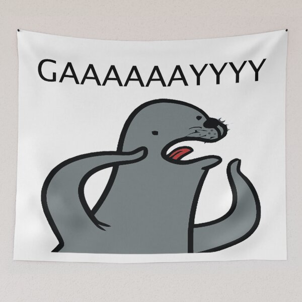 Item preview, GAY SEAL - WITH TEXT designed and sold by SHARMO.
