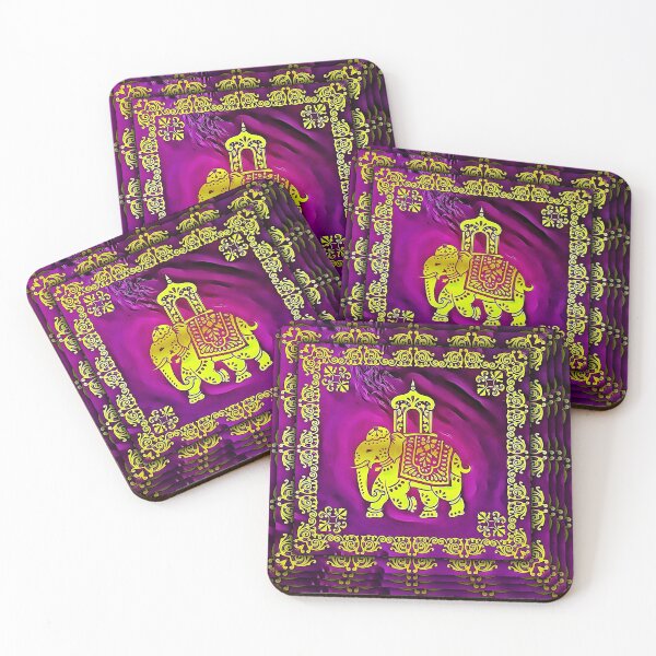 Item preview, Golden Elephant on Purple designed and sold by RitaMaye.