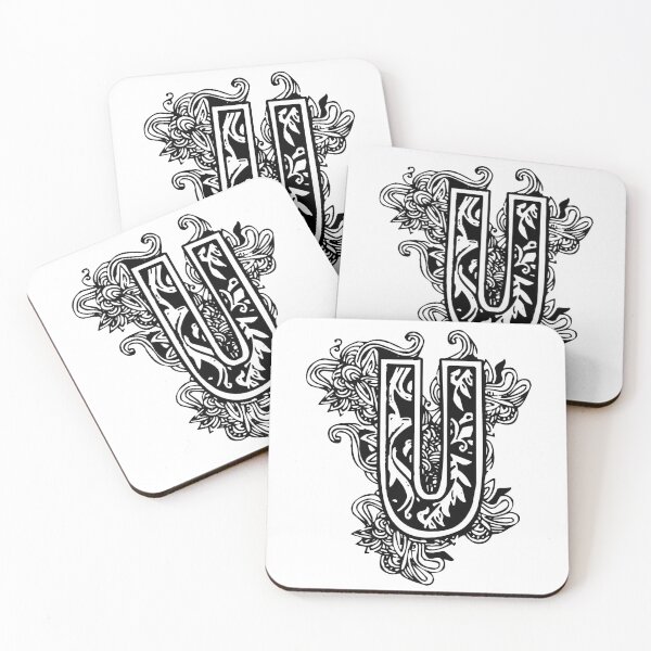 Item preview, Floral letter U designed and sold by DarkArtStudio.